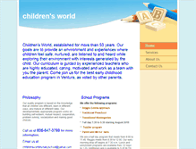 Tablet Screenshot of childrensworldventura.com